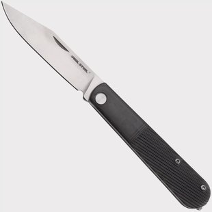 Real Steel Barlow RB1, 8042B Clippoint 12C27, Black PC, slipjoint zakmes