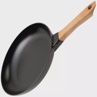 Staub koekenpan met houten handgreep 28cm, zwart