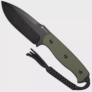 SENCUT Toxodon S24036-2 Black, Green G10, vaststaand mes