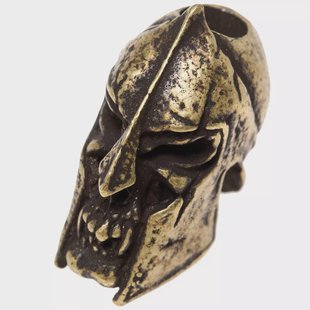 Schmuckatelli Spartan Skull Bead Roman Brass Oxidized