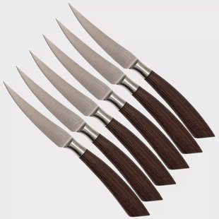 Saladini 6-delige steakmessenset 23 cm, wengé
