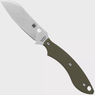 Spyderco Stok Drop Point FB50GPOD OD Green G10 vaststaand mes, Sjoerd Stok design