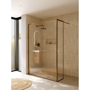 Riho Define Inloopdouche - L vorm - 140x40x200cm - Copper mat G010012302