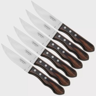 Tramontina Churrasco 6-delige steakmessenset Jumbo, bruin