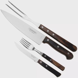 Tramontina Churrasco 14-delige barbecueset, bruin