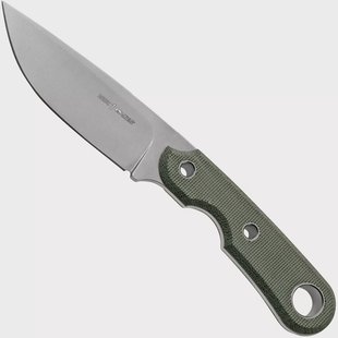 Viper Basic 1 VT4028CB, D2 Droppoint Stonewashed, Black Canvas Micarta , vaststaand mes