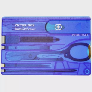 Victorinox SwissCard Classic transparant blauw 0.7122.T2
