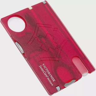 Victorinox SwissCard Nailcare transparant rood 0.7240.T