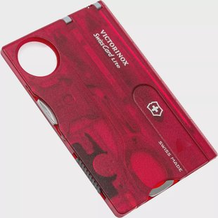 Victorinox SwissCard Lite transparant rood 0.7300.T