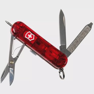 Victorinox Signature Lite transparant rood 0.6226 Zwitsers zakmes