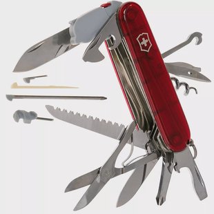 Victorinox Huntsman lite transparant rood 1.7915.T Zwitsers zakmes