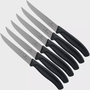 Victorinox SwissClassic 6.7233.6, 6-delige steakmessenset, zwart