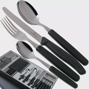 Victorinox SwissClassic 6.7833.24, 24-delige bestekset met tomatenmes, zwart