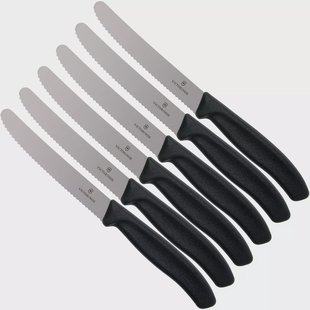 Victorinox SwissClassic 6.7833.6, 6-delige tomatenmessenset, zwart