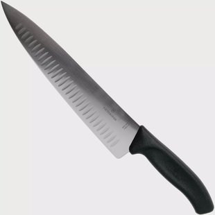 Victorinox SwissClassic 6.8023.25G koksmes met kuiltjes 25 cm, zwart