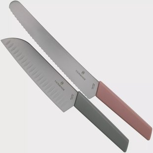 Victorinox Swiss Modern tweedelige messenset, broodmes en santoku