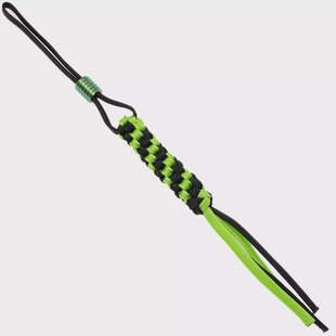 WE Knife A-01A paracord lanyard met titanium bead, groen-zwart