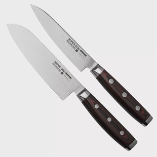 Yaxell Super Gou 37150, 2-delige messenset santoku 16,5 cm en universeelmes 12 cm
