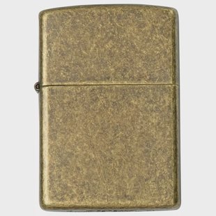 Zippo Flat Bottom Antique Brass 60001567 messing, aansteker