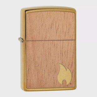 Zippo Woodchuck Mahogany Emblem Brushed Brass 29901-000002, aansteker