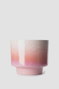 Roze keramische pot