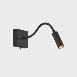 Argon Wandlamp Ojos, zwart, leeslamp, verstelbaar, 33 cm, G9