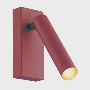 Argon LED wandlamp Rulo, rood, staal, 3000 K