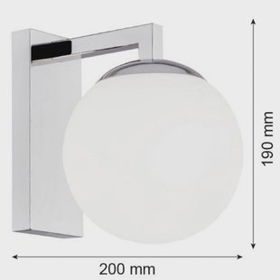 Argon LED wandlamp Aseor, glas, chroom