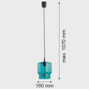 Argon Glazen hanglamp Nesto, marineblauw, Ø 18 cm, E27