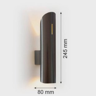 Argon Wandlamp Ana Plus, zwart, staal, hoogte 24,5 cm, G9