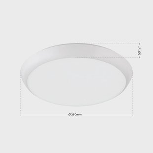 ORION Maggy LED plafondlamp, Ø 25 cm, wit, CCT, IP65, decoratieve ringen
