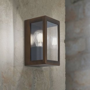 ORION Buitenwandlamp Lumina, roestzwart, roestvrij staal, glas, IP44