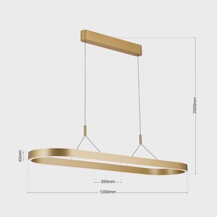 ORION Carrara LED hanglamp, mat goud, in hoogte verstelbaar, CCT