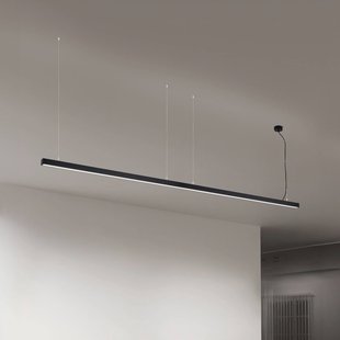 ORION LED plafondlamp Bounce, zwart, lengte 113 cm, CCT, aluminium