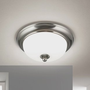 ORION Empire plafondlamp, Ø 26,5 cm, mat nikkel, mat opaal glas