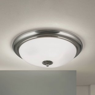 ORION Empire plafondlamp, Ø 48 cm, mat nikkel, mat opaal glas