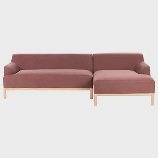 Beliani - SOSJO - Hoekbank - Bordeaux - Linkszijdig - Polyester