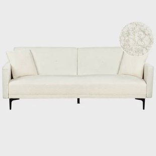 Beliani - LUCAN - Slaapbank 3-zits - Gebroken wit - Polyester