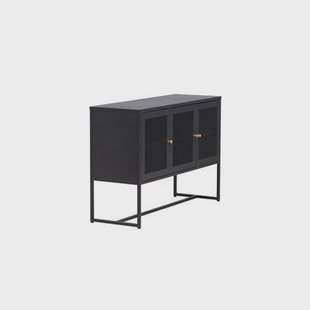 Fjôrd - Dressoir Zwart 120cm - Staal - Malla