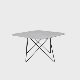Fjôrd - Salontafel Grijs Marmerlook 80cm - Glas - Tristar Fjôrd - Salontafel Grijs Marmerlook 80cm - Glas - Tristar