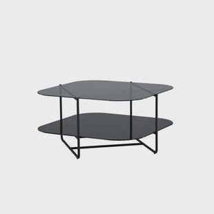 Fjôrd - Salontafel Zwart 85cm - Glas - Un-line Fjôrd - Salontafel Zwart 85cm - Glas - Un-line