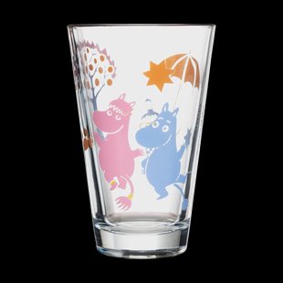 Moomin Arabia Party Moomin glas 30 cl. 2-pack Helder
