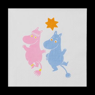 Moomin Arabia Party Moomin papieren servetten 33x33 cm 20-pack Multi