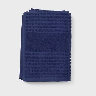 Juna Check handdoek 50x100 cm Marineblauw