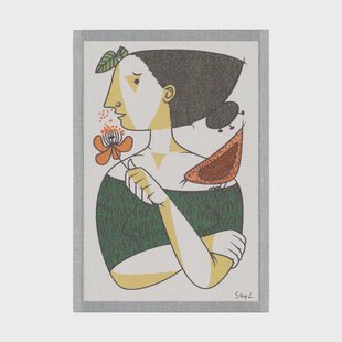 Ekelund Linneväveri Karaktär theedoek 35x50 cm Multi