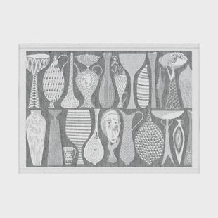 Ekelund Linneväveri Pottery placemat 35x48 cm Zwart
