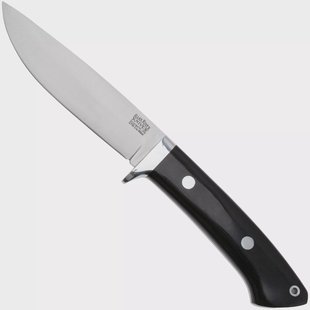 Bark River Wilderness 5 CPM Cru-Wear, Black Canvas Micarta, vaststaand mes