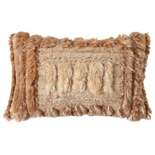 HKliving Natural Fluffy Kussen 40x25