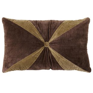 HKliving Striped Velvet Kussen 50x30 Brown