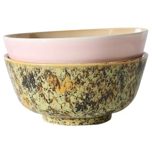 HKliving 70&#039;s Ceramic Ramen Kom&Oslash;19 Set Van 2 Ascend